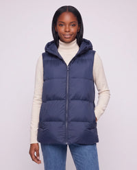 Gilet matelassé épais à capuche zippé