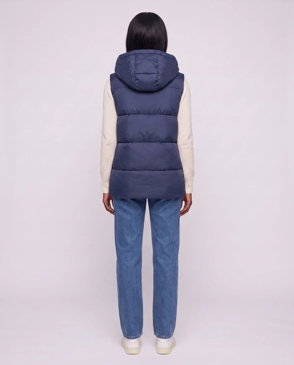 Gilet matelassé épais à capuche zippé