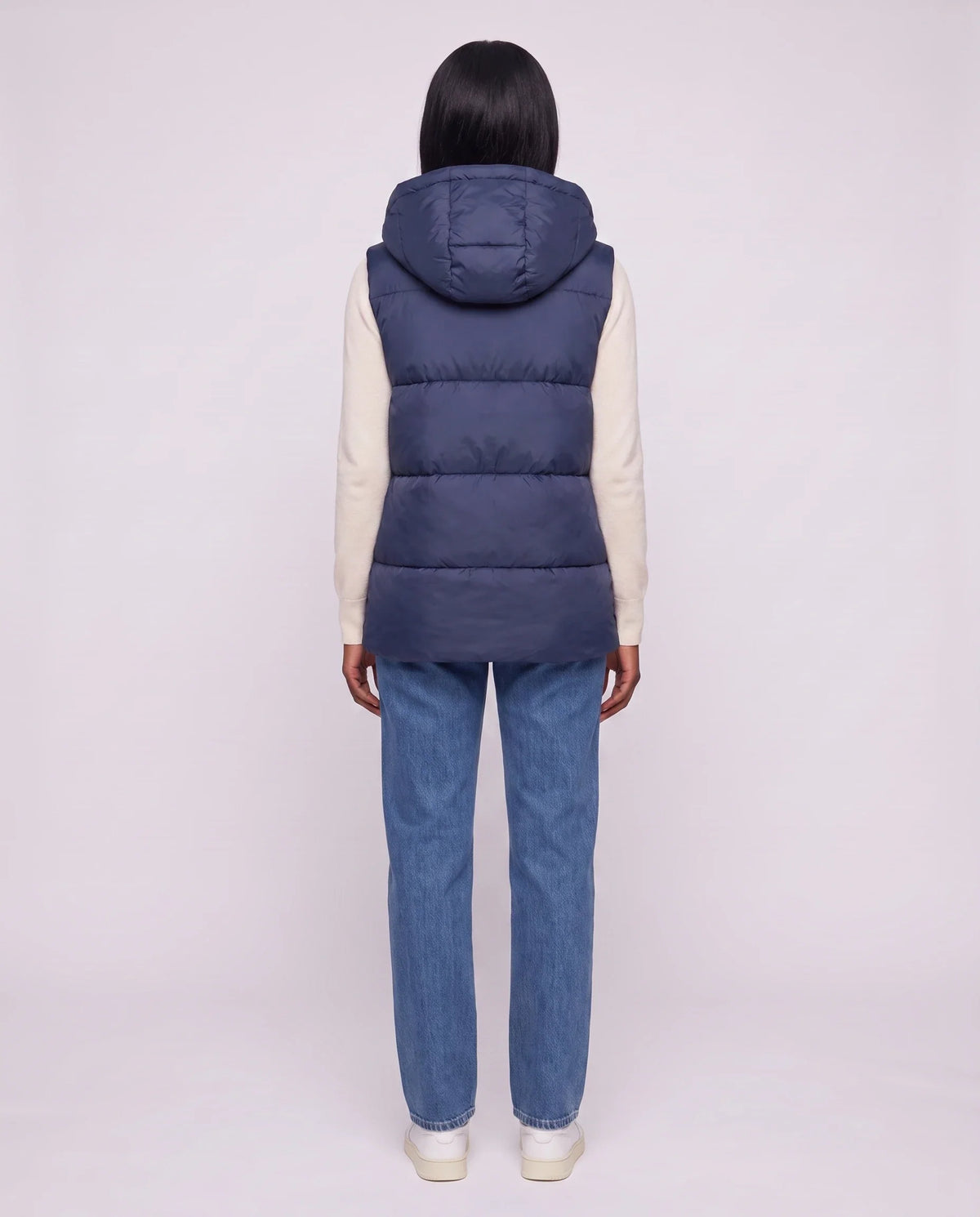 Gilet matelassé épais à capuche zippé