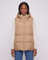Gilet matelassé épais à capuche zippé