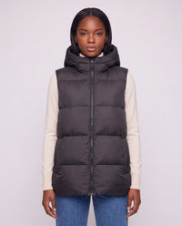 Gilet matelassé épais à capuche zippé