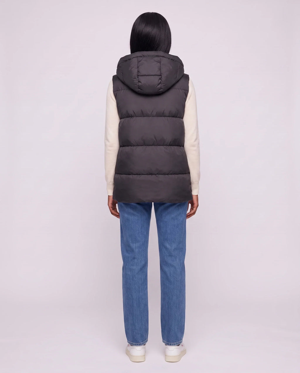 Gilet matelassé épais à capuche zippé