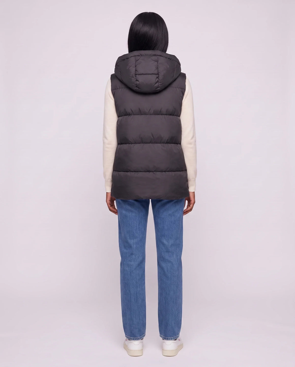 Gilet matelassé épais à capuche zippé