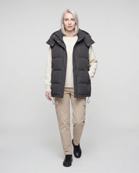 Gilet matelassé oversize à capuche amovible
