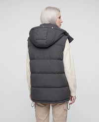 Gilet matelassé oversize à capuche amovible