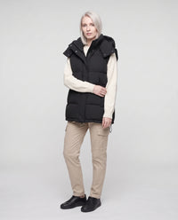 Gilet matelassé oversize à capuche amovible