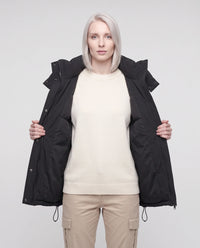 Gilet matelassé oversize à capuche amovible