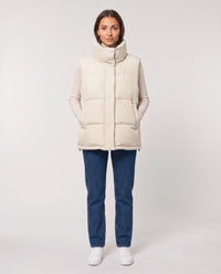 Gilet matelassé oversize à grand col montant