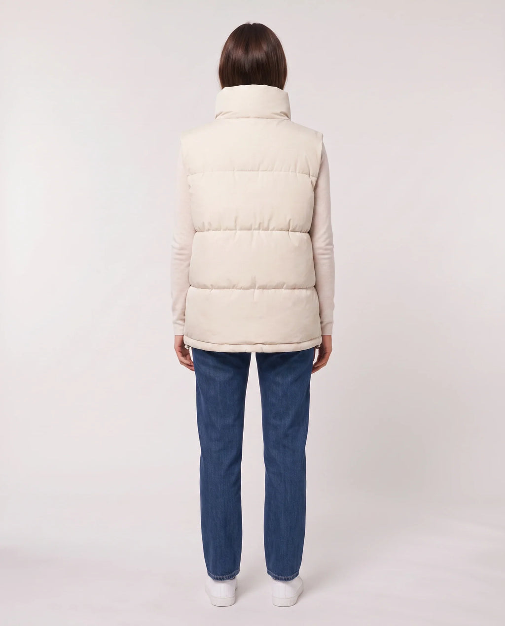 Gilet matelassé oversize à grand col montant