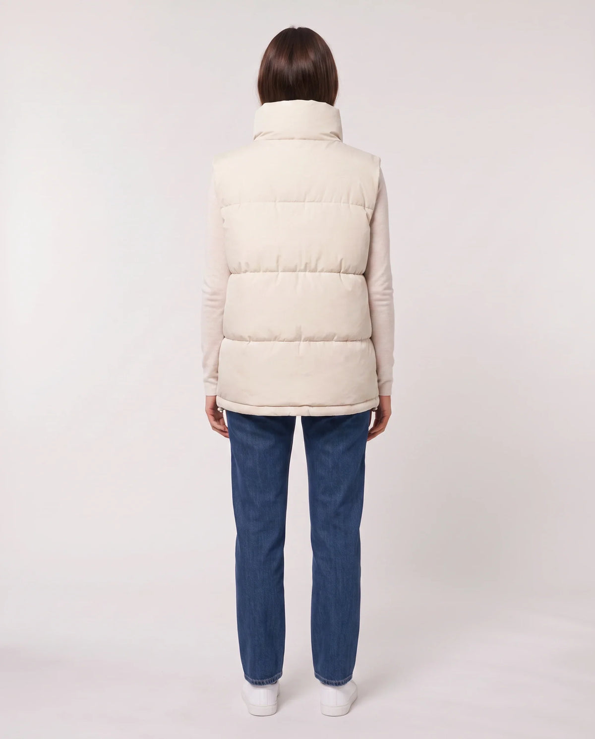 Gilet matelassé oversize à grand col montant
