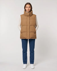 Gilet matelassé oversize à grand col montant