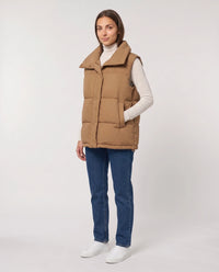 Gilet matelassé oversize à grand col montant