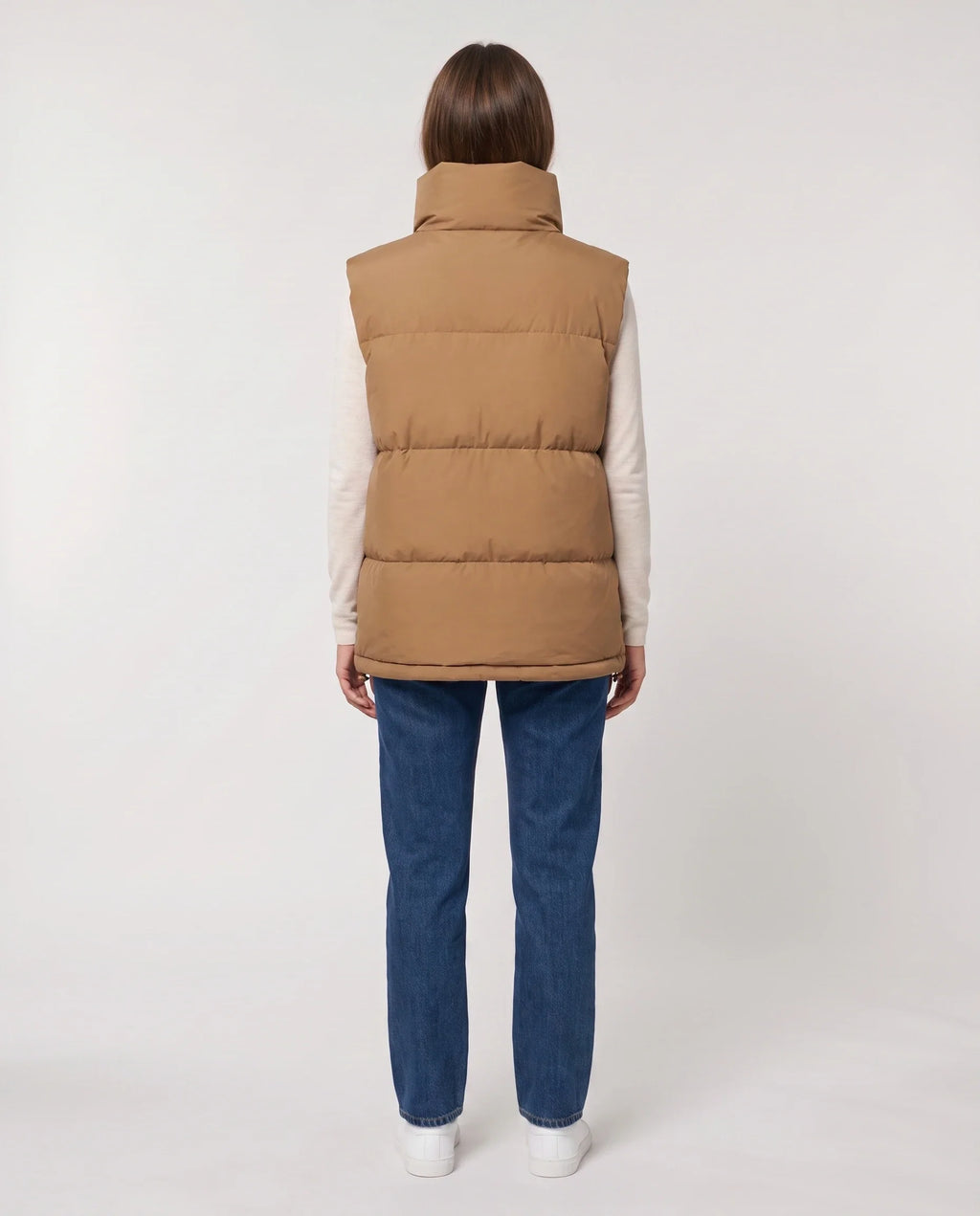 Gilet matelassé oversize à grand col montant