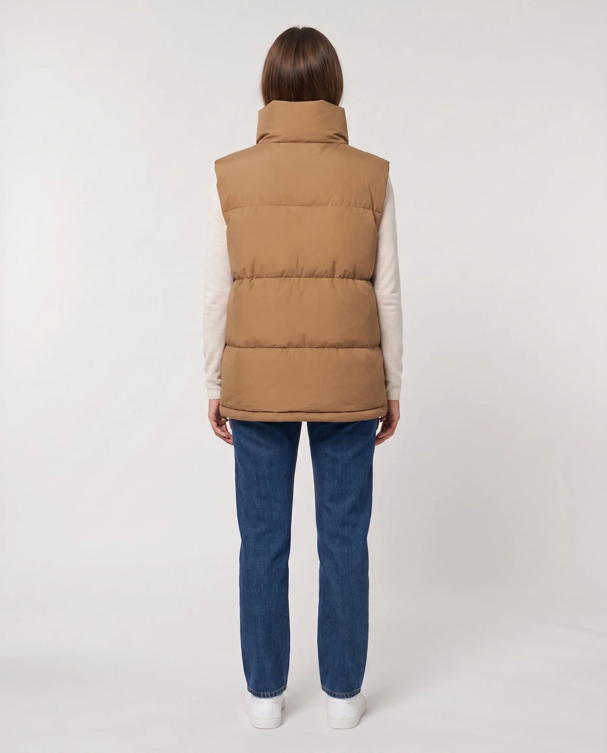 Gilet matelassé oversize à grand col montant