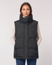 Gilet matelassé oversize à grand col montant