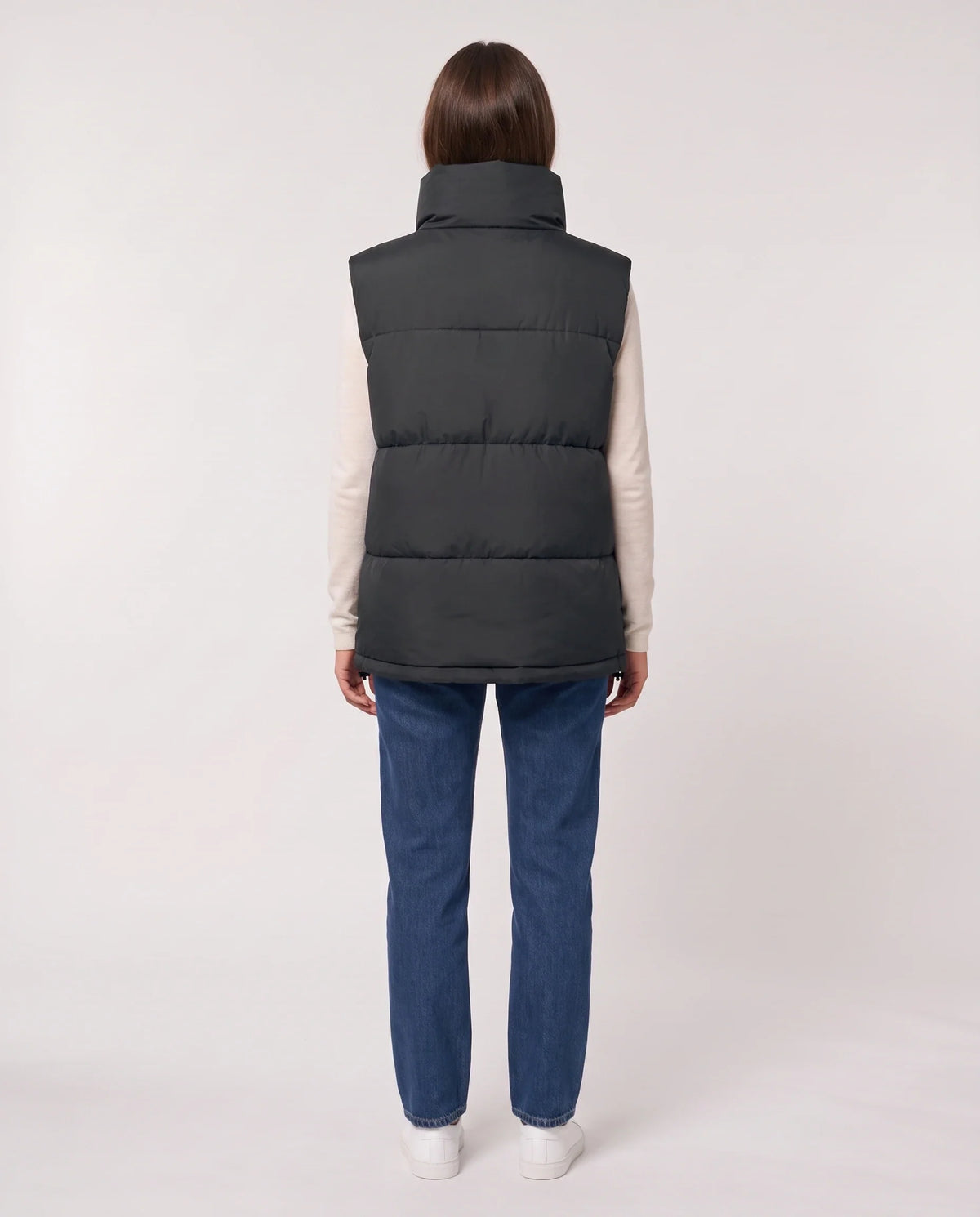 Gilet matelassé oversize à grand col montant