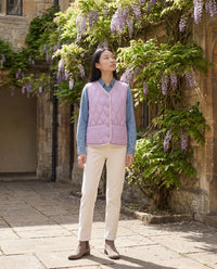 Gilet matelassé doublé sherpa à col V
