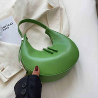 Sac demi-lune en simili cuir à bandoulière réglable
