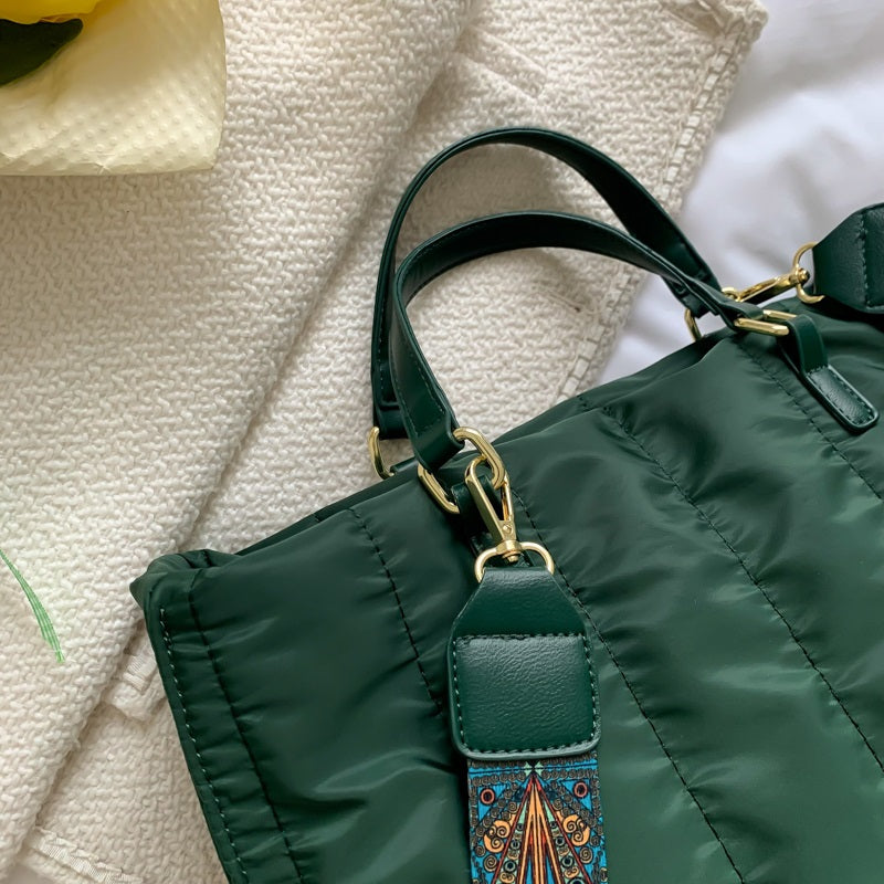 Sac cabas matelassé en coton et nylon