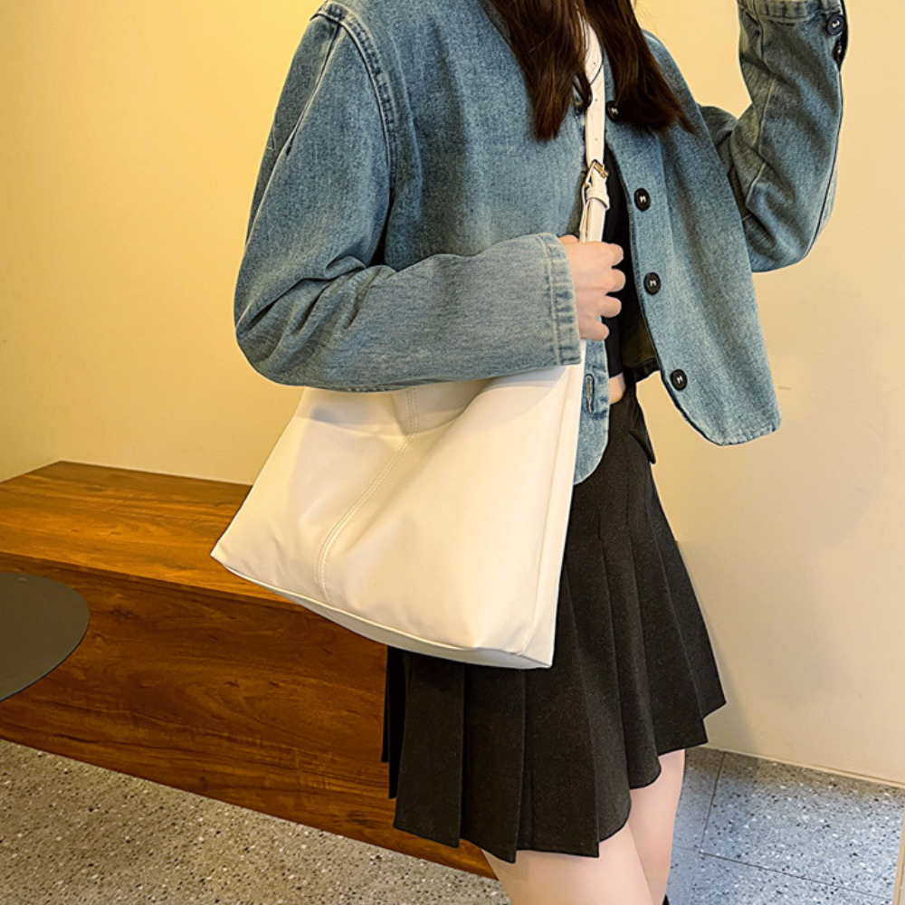 Sac hobo en simili cuir à fermeture magnétique