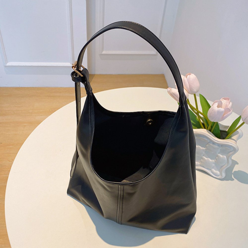 Sac hobo en simili cuir à fermeture magnétique