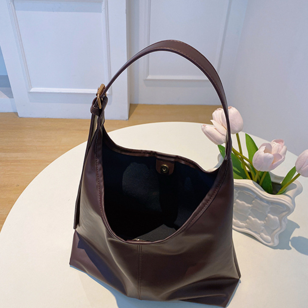 Sac hobo en simili cuir à fermeture magnétique