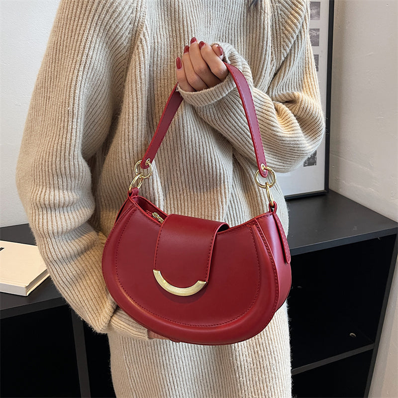 Petit sac bandoulière en simili cuir avec anse courte