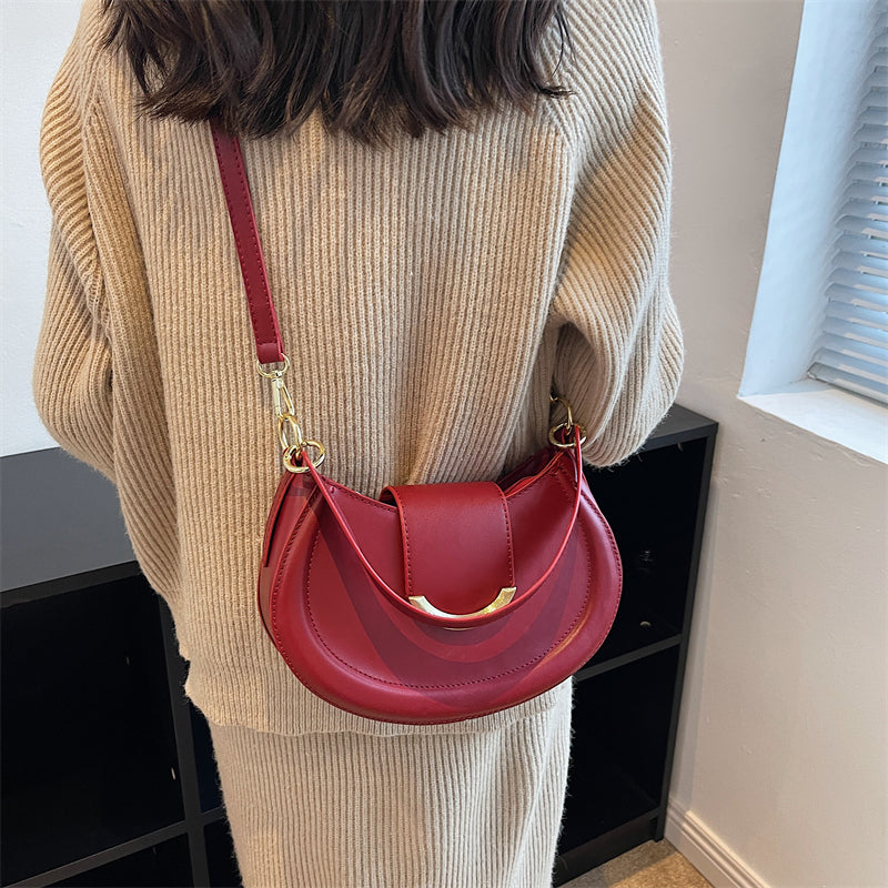 Petit sac bandoulière en simili cuir avec anse courte