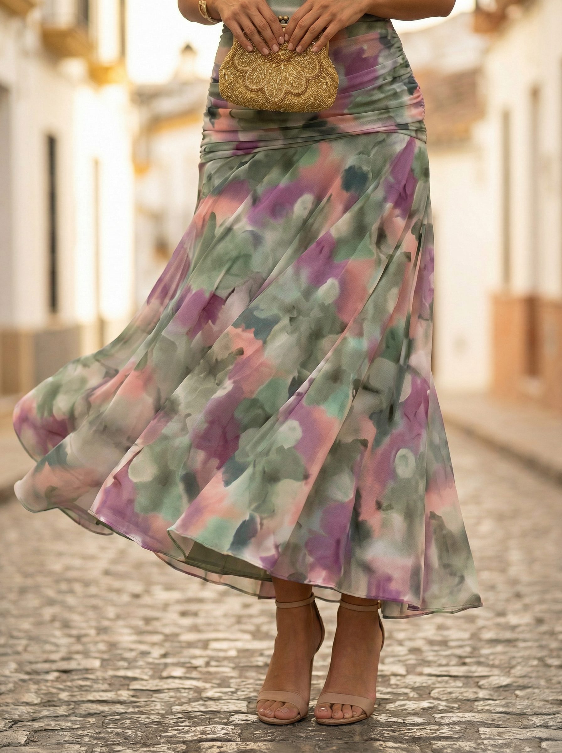 Robe Longue Femme Col Bardot de Soirée