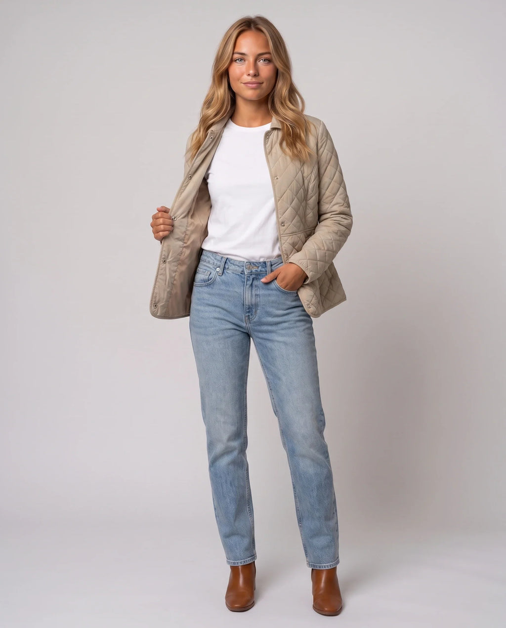 Veste matelassée à col chemise