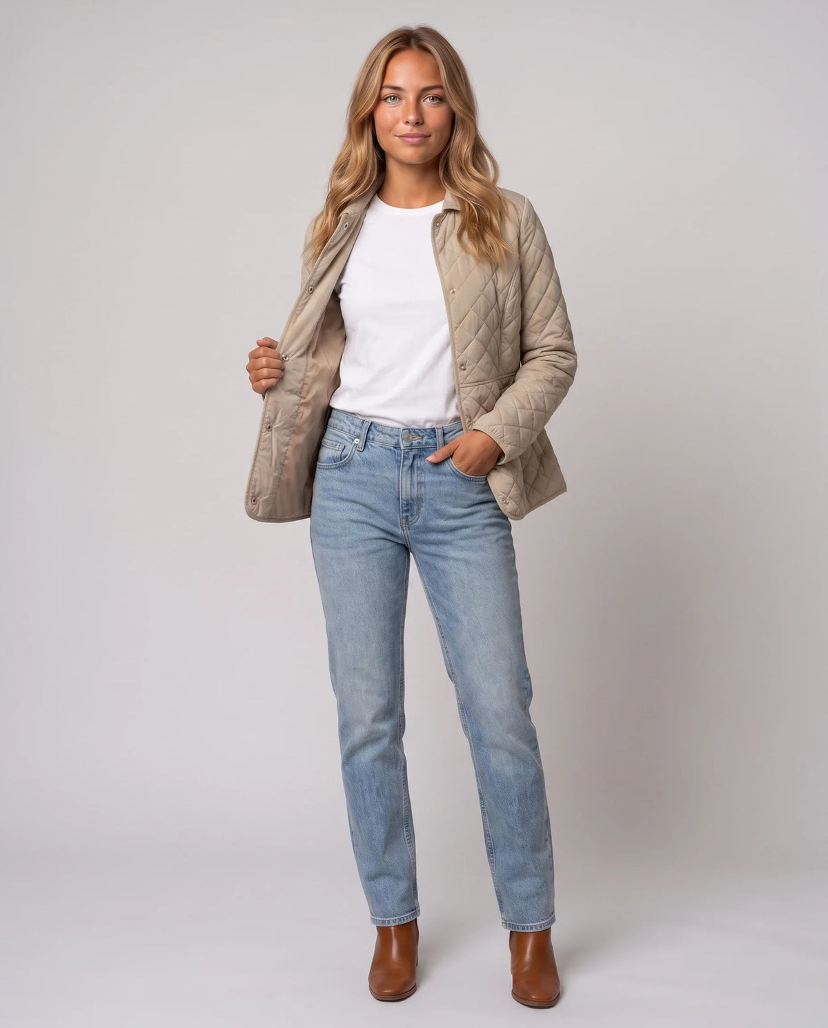 Veste matelassée à col chemise