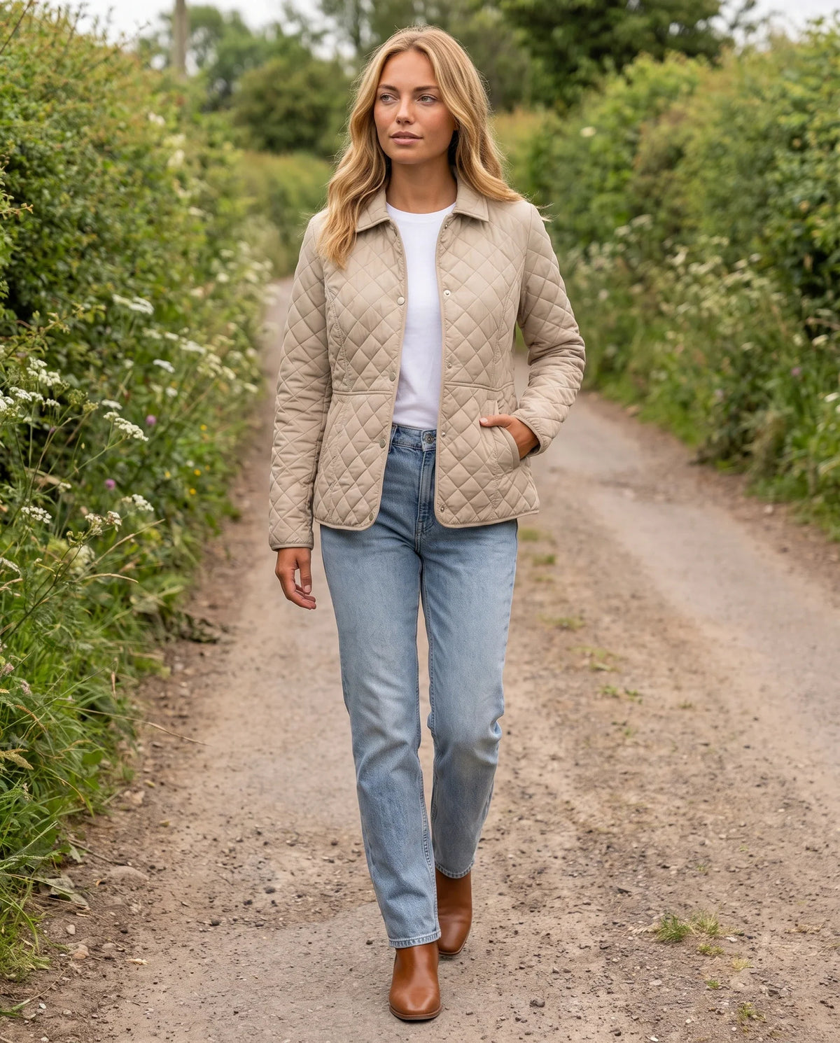 Veste matelassée à col chemise