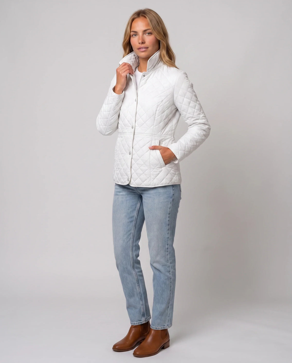 Veste matelassée à col chemise
