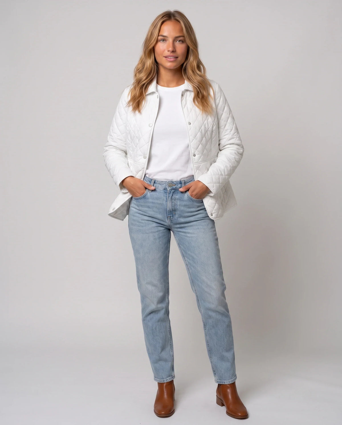 Veste matelassée à col chemise
