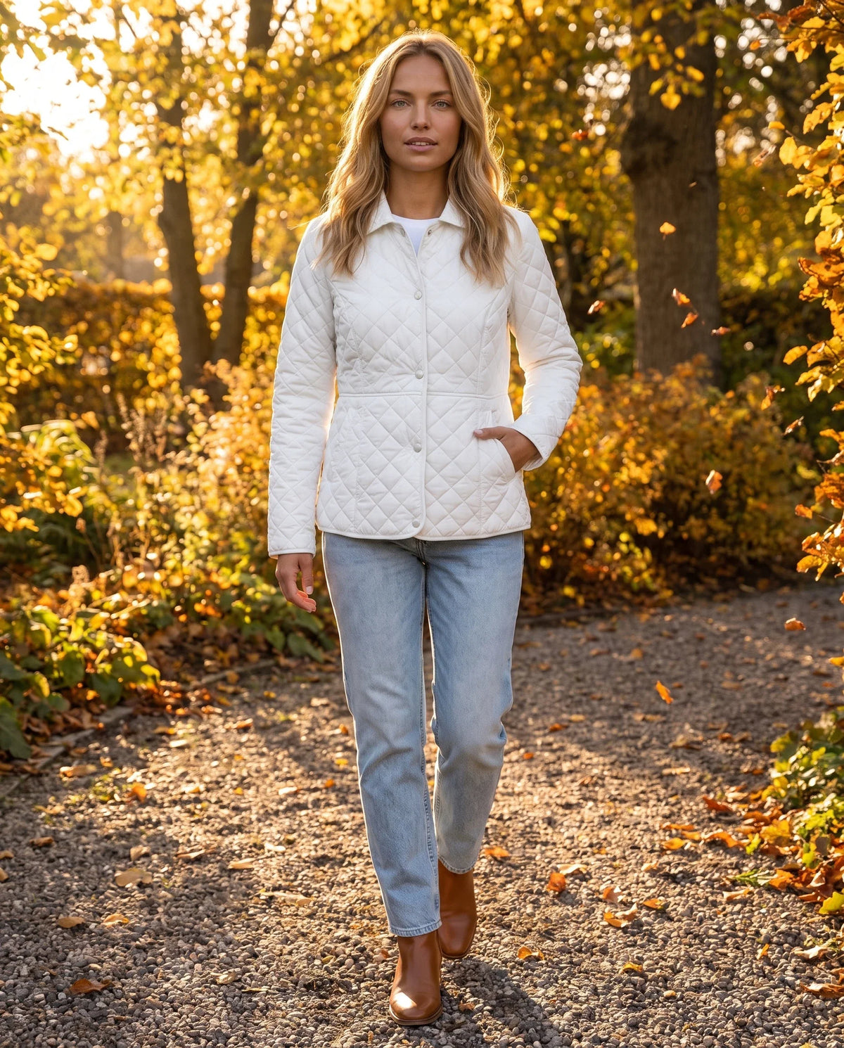 Veste matelassée à col chemise