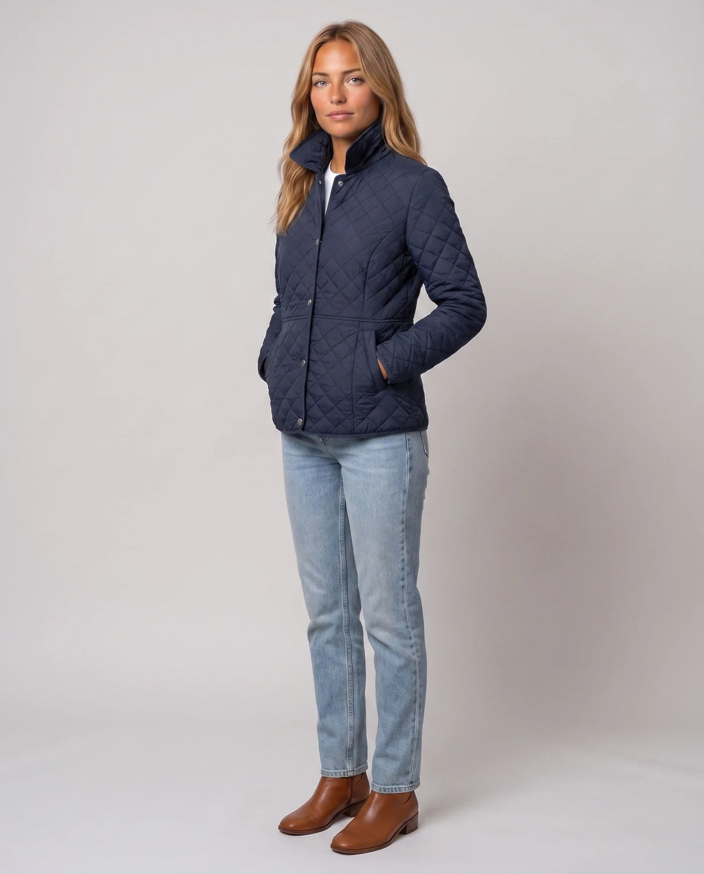 Veste matelassée à col chemise
