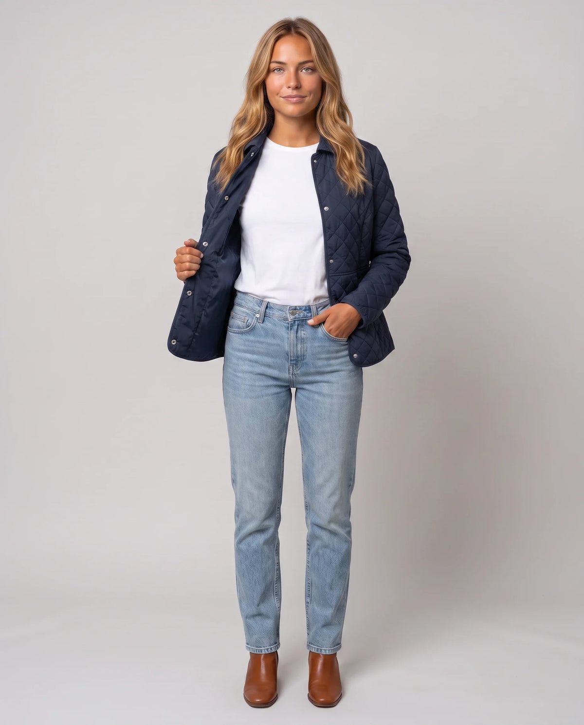 Veste matelassée à col chemise