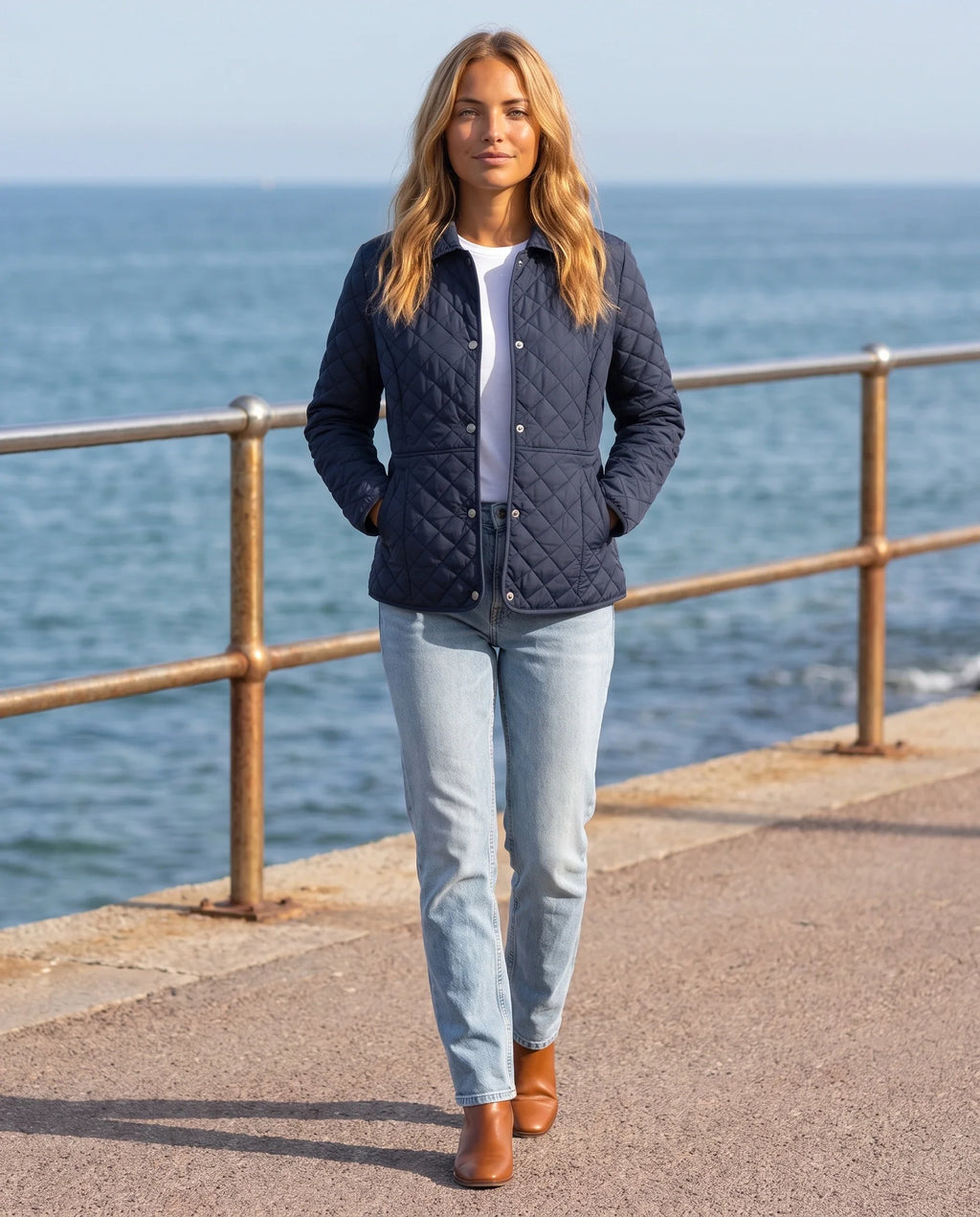 Veste matelassée à col chemise