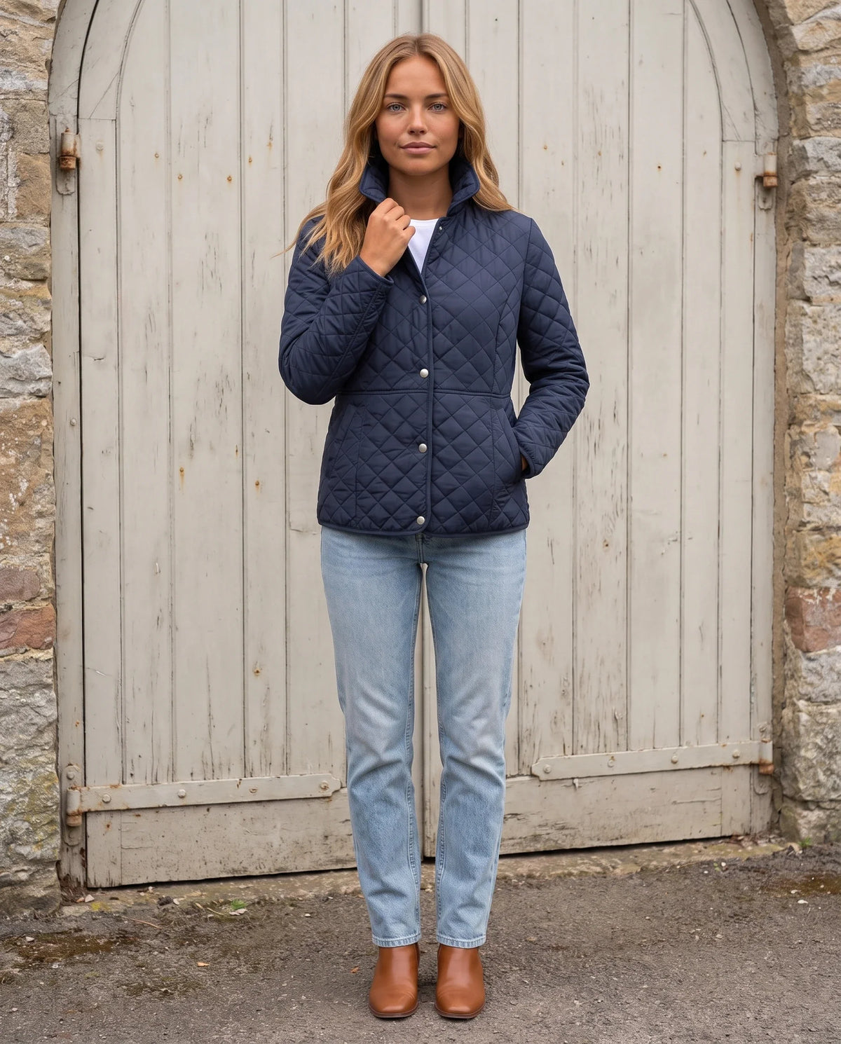 Veste matelassée à col chemise