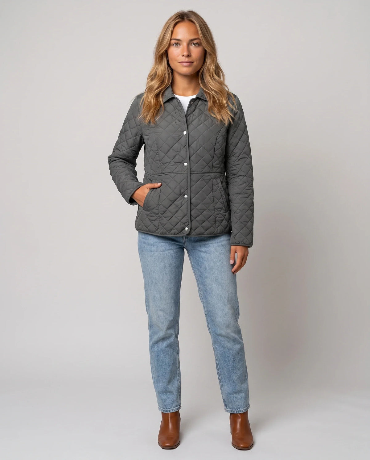 Veste matelassée à col chemise