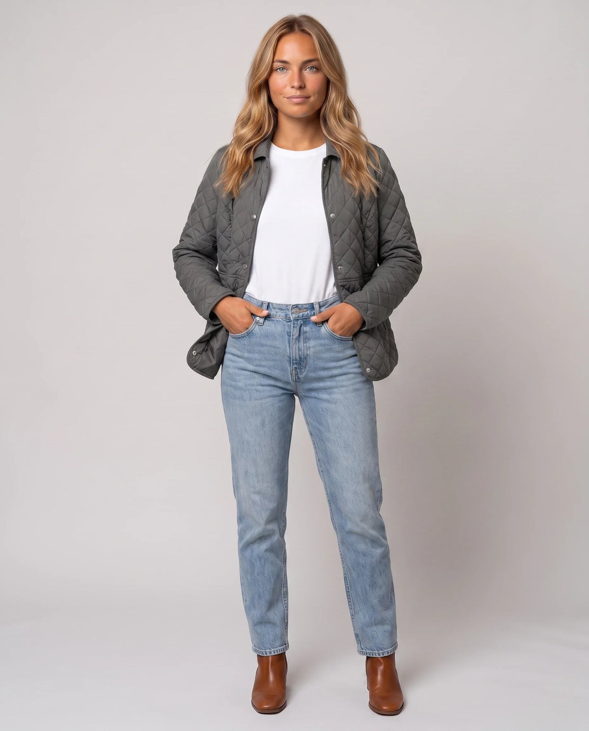 Veste matelassée à col chemise
