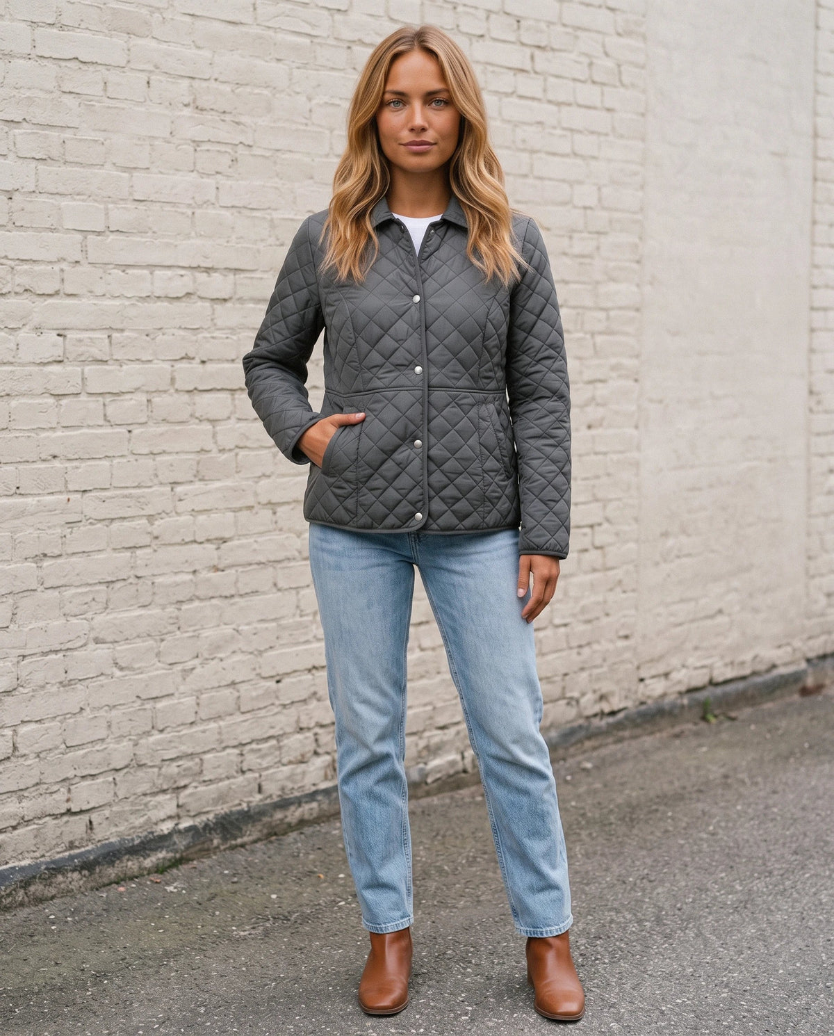 Veste matelassée à col chemise