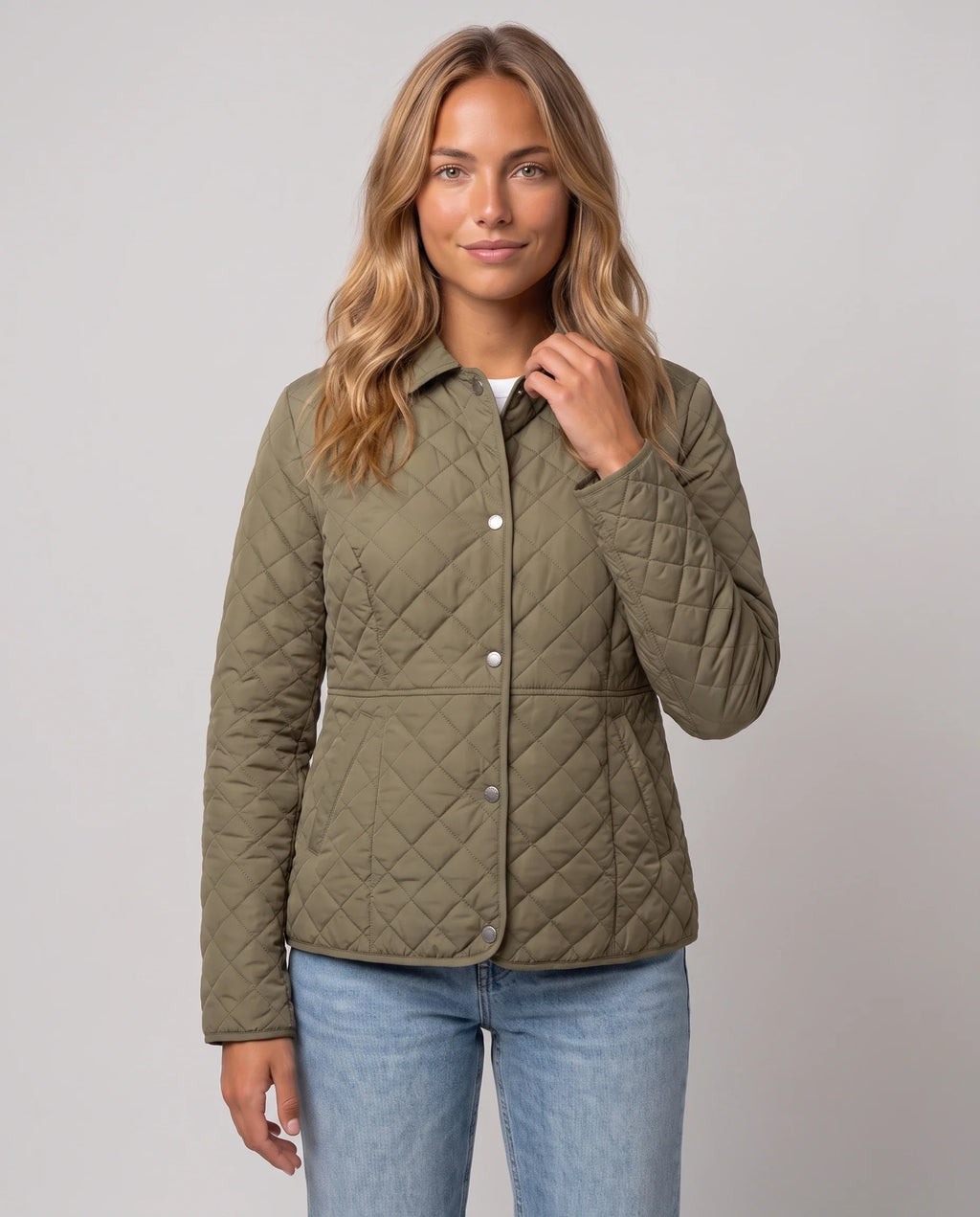 Veste matelassée à col chemise