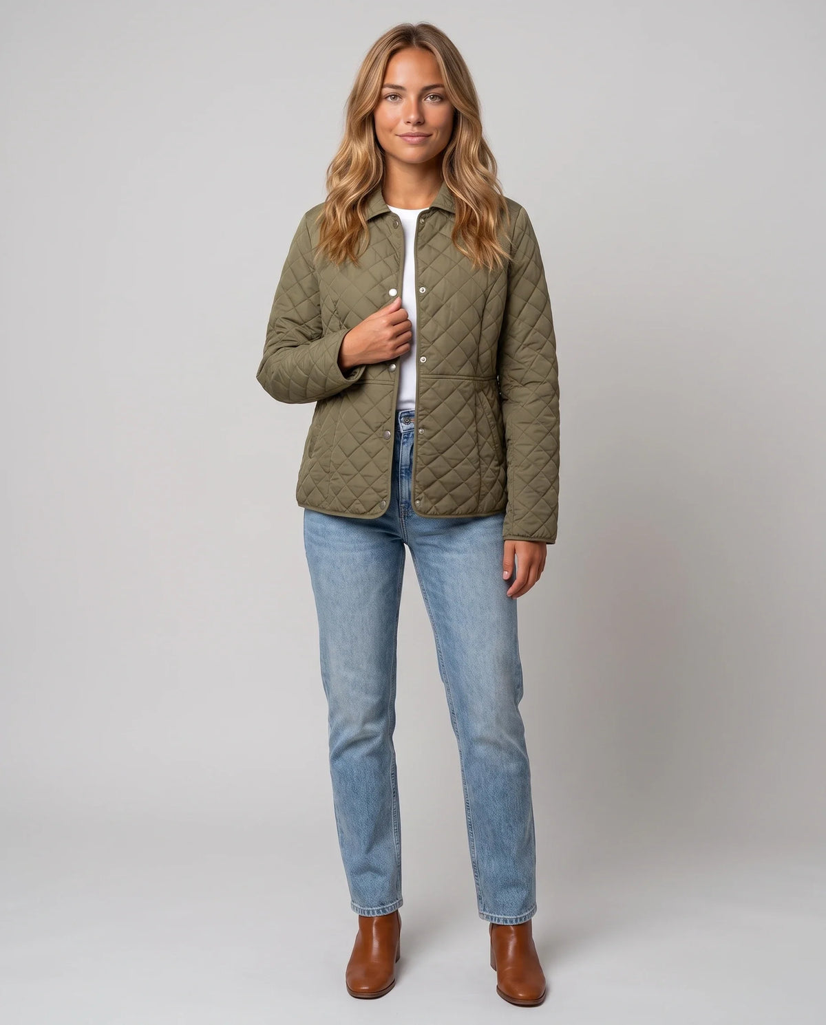Veste matelassée à col chemise