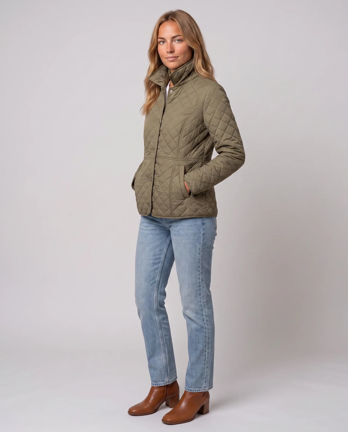 Veste matelassée à col chemise