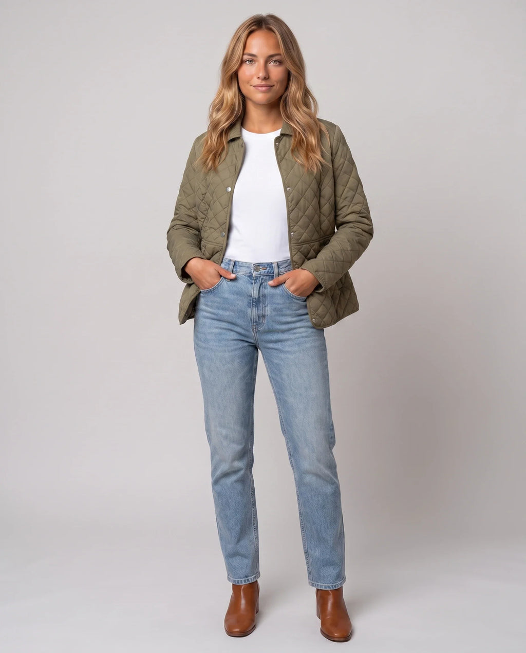 Veste matelassée à col chemise