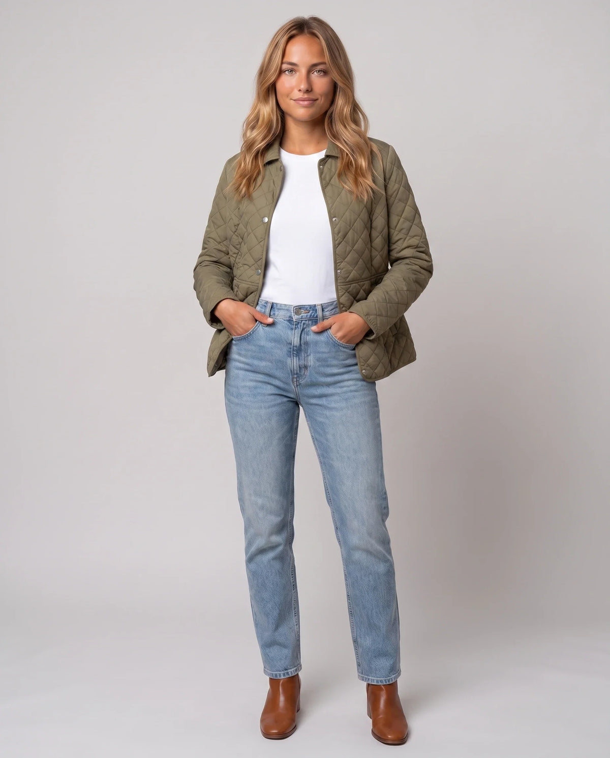 Veste matelassée à col chemise