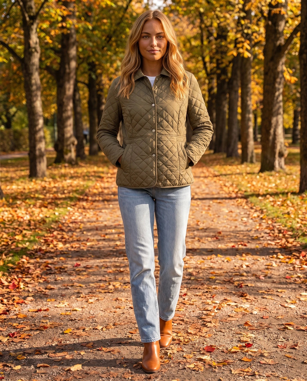Veste matelassée à col chemise