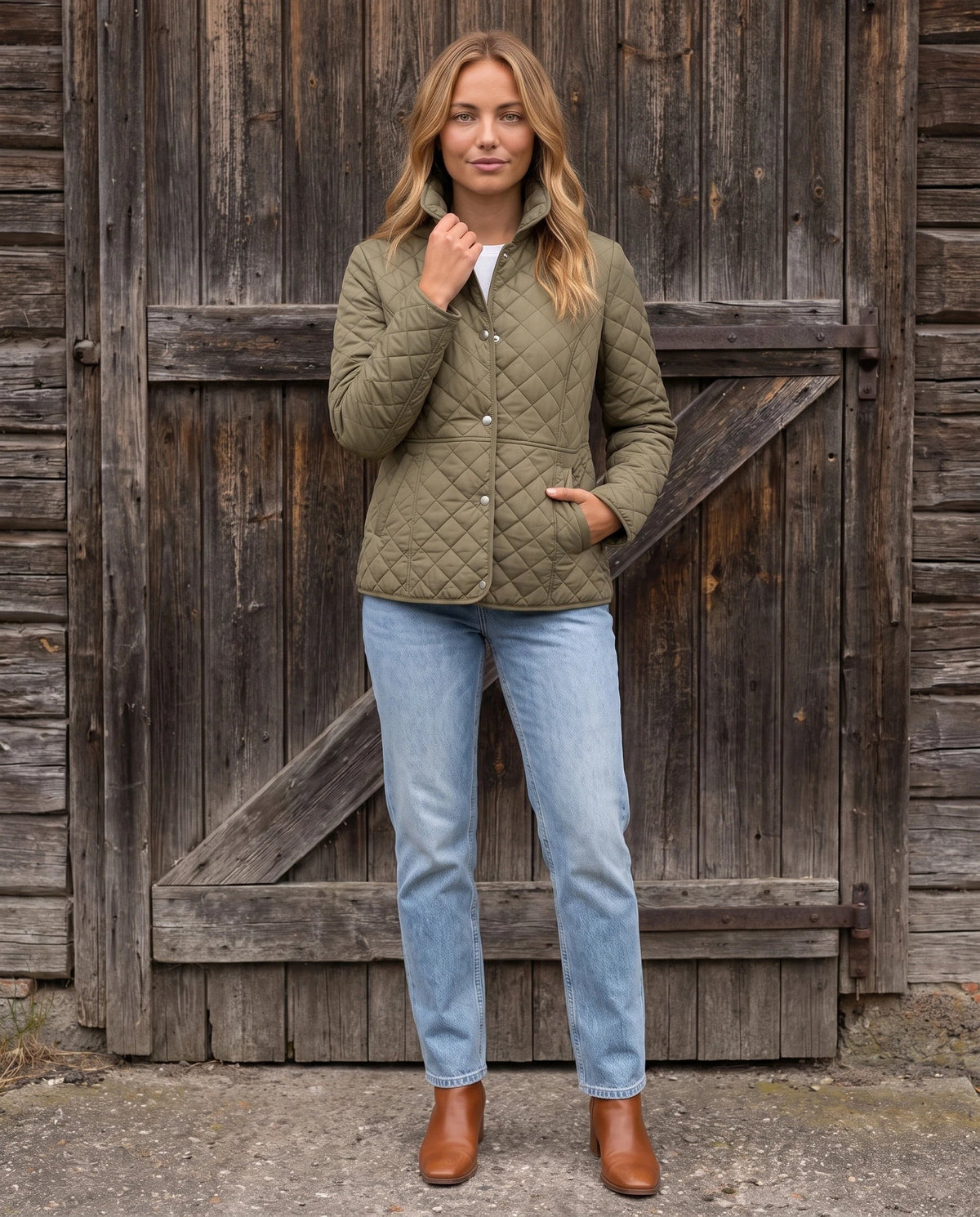 Veste matelassée à col chemise