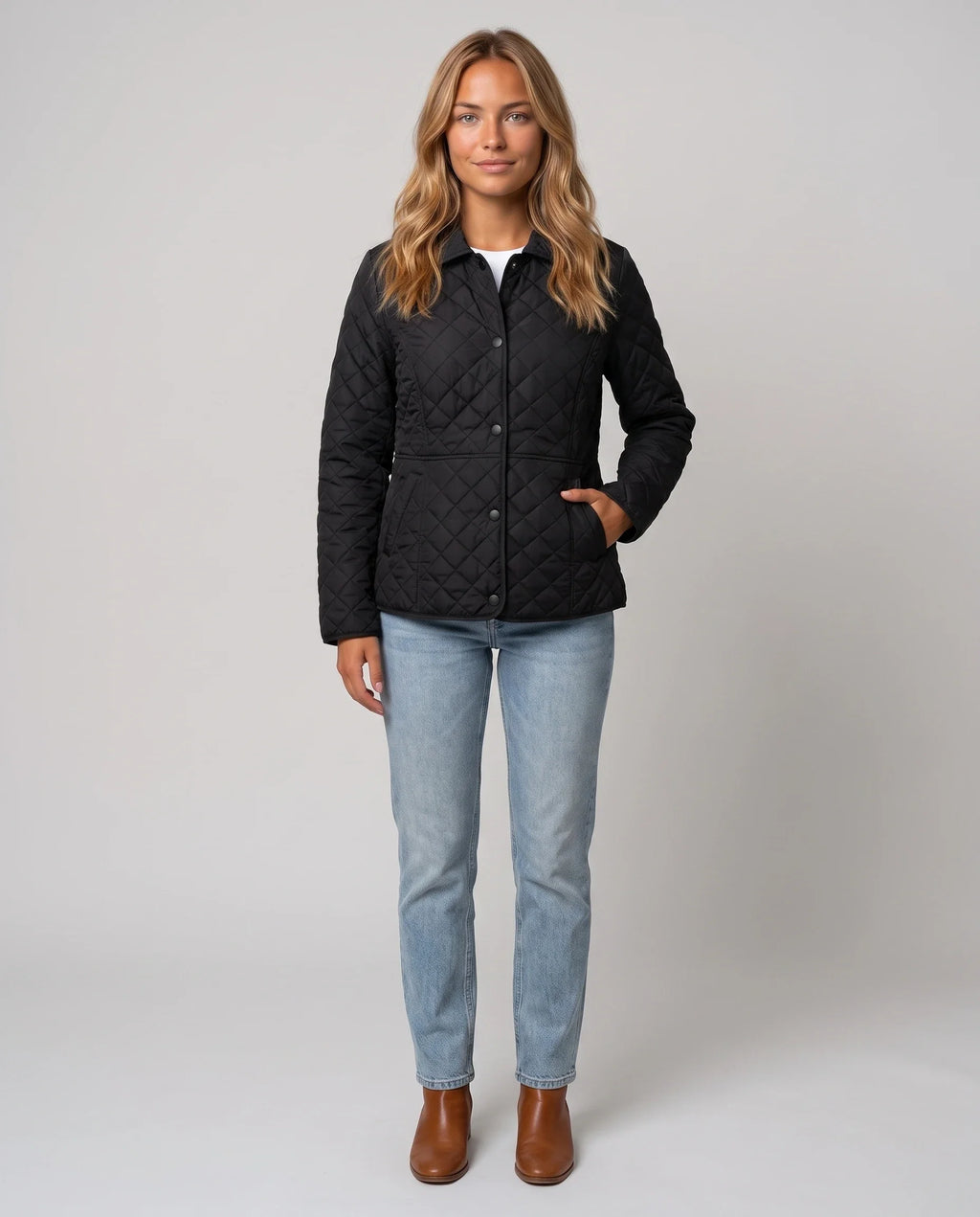 Veste matelassée à col chemise